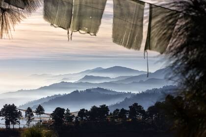 Colinas al amanecer, Namo Buddha, Nepal