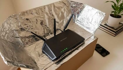 Colocar papel de aluminio detrás de tu router de wifi podría contribuir a tu señal de internet en zonas donde llega de forma escasa