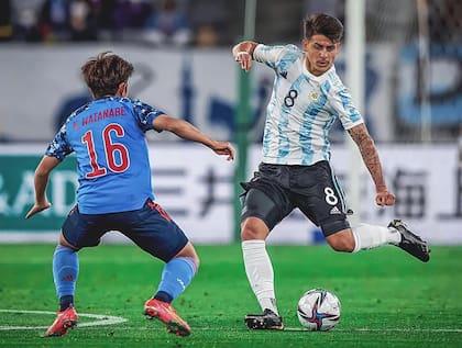 Colombatto, con la selección argentina, antes de los Juegos Olímpicos de Tokio