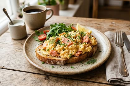 Los huevos revueltos son una buena opción para combinar