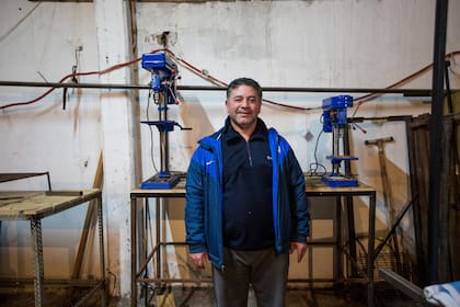 Carlos Paz, en el taller del polo productivo