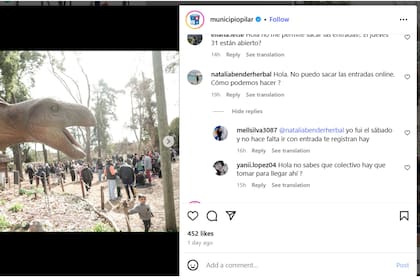 Comentarios de los usuarios por las entradas de Parque Pilar