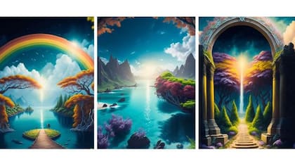 ¿Cómo es el lugar donde habita Dios según la plataforma Midjourney?
Foto: Ilustración generada por Midjourney