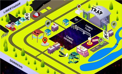 Cómo estará organizado el predio del Hipódromo para el Buenos Aires Trap