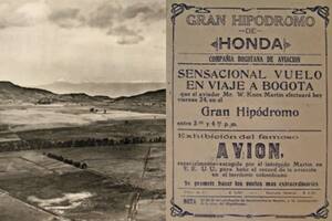 Cómo fue el primer sobrevuelo de un avión en Bogotá