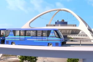 El tren eléctrico gratuito de Los Ángeles empezó hoy sus pruebas y ya circula por el aeropuerto