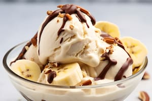 Ni crema ni azúcar: receta del helado de banana split con tres ingredientes