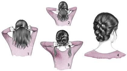 Cómo hacer, paso a paso, un recogido con nudos