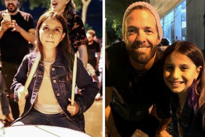 Como no pudo verlos en vivo, fue con su batería al hotel para hacerse escuchar