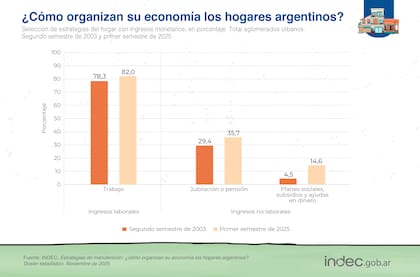 Cómo organizan su economía los hogares argentinos, según el Indec