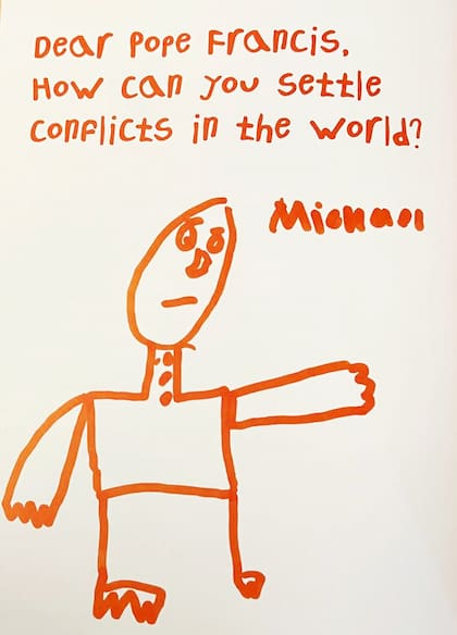 "¿Cómo puedes solucionar los conflictos que hay en el mundo?" (Michael, 9 años, Nigeria)