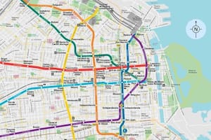Como quedaría el trazado del subte porteño con la línea F (en naranja) considerada por los especialistas como la más necesaria de las tres pendientes.