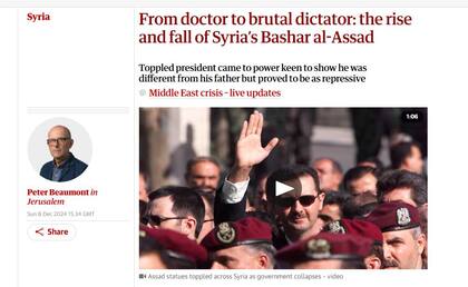 Cómo reflejaron los medios del derrocamiento de Bashar al-Assad