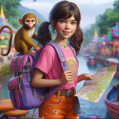 Cómo se vería Dora la Exploradora según la inteligencia artificial de Copilot