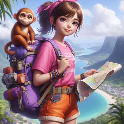 Cómo se vería Dora la Exploradora según la inteligencia artificial de Copilot