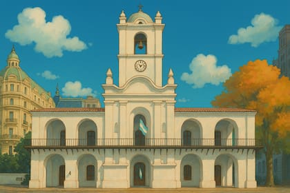 Cómo se vería el Cabildo en el "modo Studio Ghibli" de ChatGPT