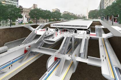 Cómo serán los accesos y túneles de la estación Central