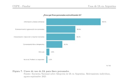 Cómo y para qué se usa la IA en la Argentina, según un informe elaborado por el Centro de investigación y diseño de Políticas Públicas (FUNDAR) y el Centro de Evaluación de Políticas basadas en la Evidencia (CEPE) de la Universidad Torcuato Di Tella