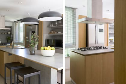 Comodidad total con amplia superficie de guardado, incluso en ambas caras de la isla.