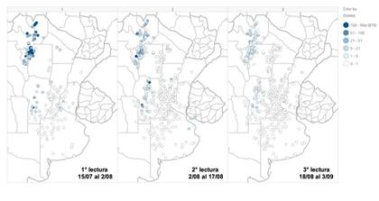 Comparación de lecturas en la Red Nacional de Monitoreo Dalbulus maidis