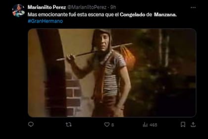 Compararon una escena de El chavo del 8 con el "congelado" de Manzana (Captura X)