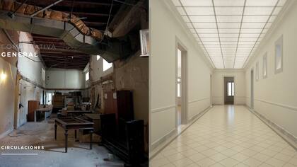 Comparativa de la remodelación de la Casa Rosada