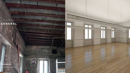 Comparativa de la remodelación de la Casa Rosada