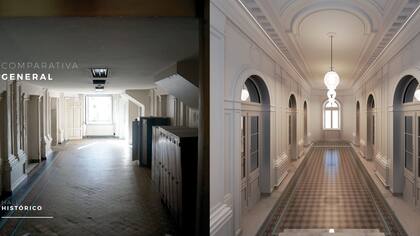 Comparativa de la remodelación de la Casa Rosada