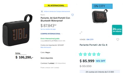 Comparativo de productos locales versus compra internacional, que empezó a circular entre industriales argentinos