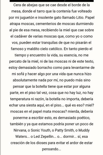 Compartió el poema que escribió en Taringa!