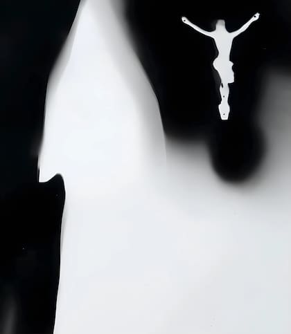 "Composición abstracta (virgen y crucifijo)", c. 1980