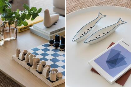 Composiciones que dialogan: formas puras, texturas nobles y piezas que evocan calma frente al mar.