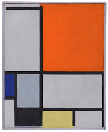 "Composition with Large Red Plane, Blue, Gray, Black and Yellow" (1921), de Piet Mondrian, vendida por US$39,7 millones