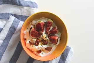 Compota de plátanos e higos con yogur