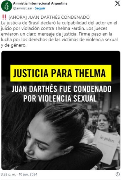 Comunicado de Amnistía Internacional