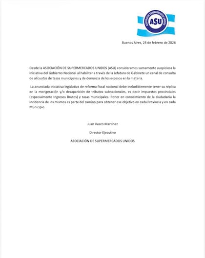 Comunicado de ASU sobre tasas municipales