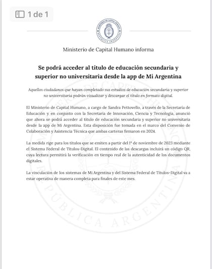 Comunicado de Capital Humano