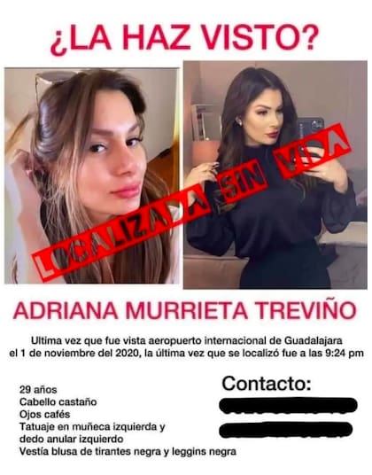 Comunicado que fue difundido por redes sociales cuando se confirmó el hallazgo del cuerpo de Murrieta