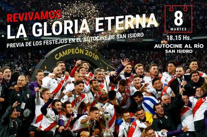 Comunidad River prepara una pantalla gigante para revivir el partido el martes 8