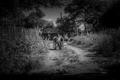 Benjamín en su silla de ruedas