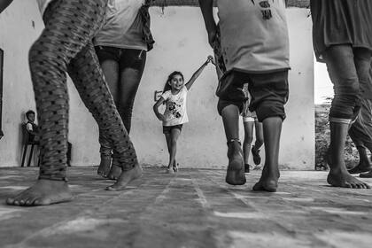 En pleno ensayo del pin pin