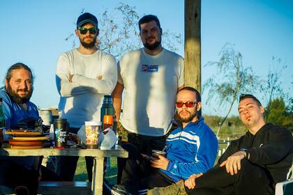 Con amigos en Argentina.