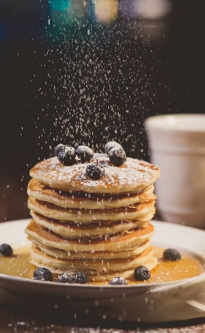 Con arándanos, bien esponjosos