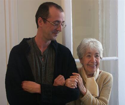 Con Aurora Bernárdez, primera mujer y albacea de Cortázar