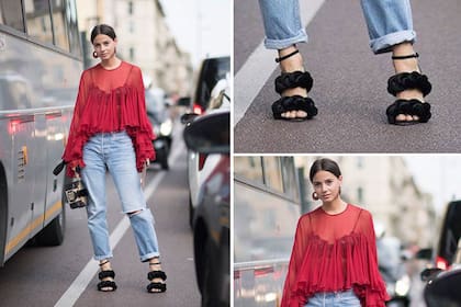 Con blusas con volados, otro hit de la nueva temporada