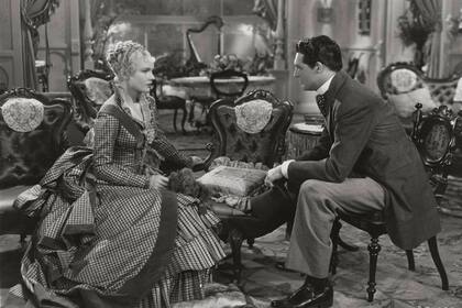 Con Cary Grant, en una escena de The Toast of New York