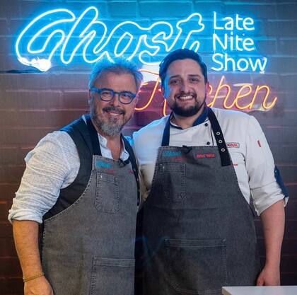 Con Donato De Santis, otro de los referentes de la cocina italiana en la Argentina.