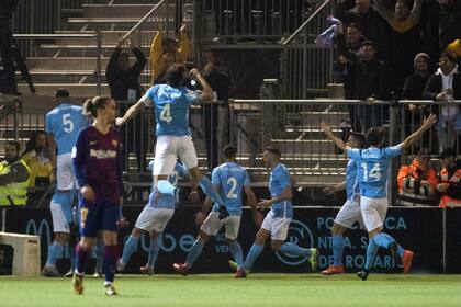 Con el gol de Josep Caballe Martin, Ibiza da el batacazo y derrota a Barcelona