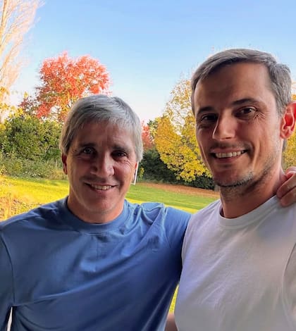 Con el ministro Luis Caputo, hablando de economía, por supuesto