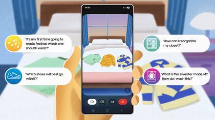 Con el nuevo Gemini Live disponible en los Galaxy S25 se le puede preguntar a la IA por algo que está tomando la cámara del teléfono